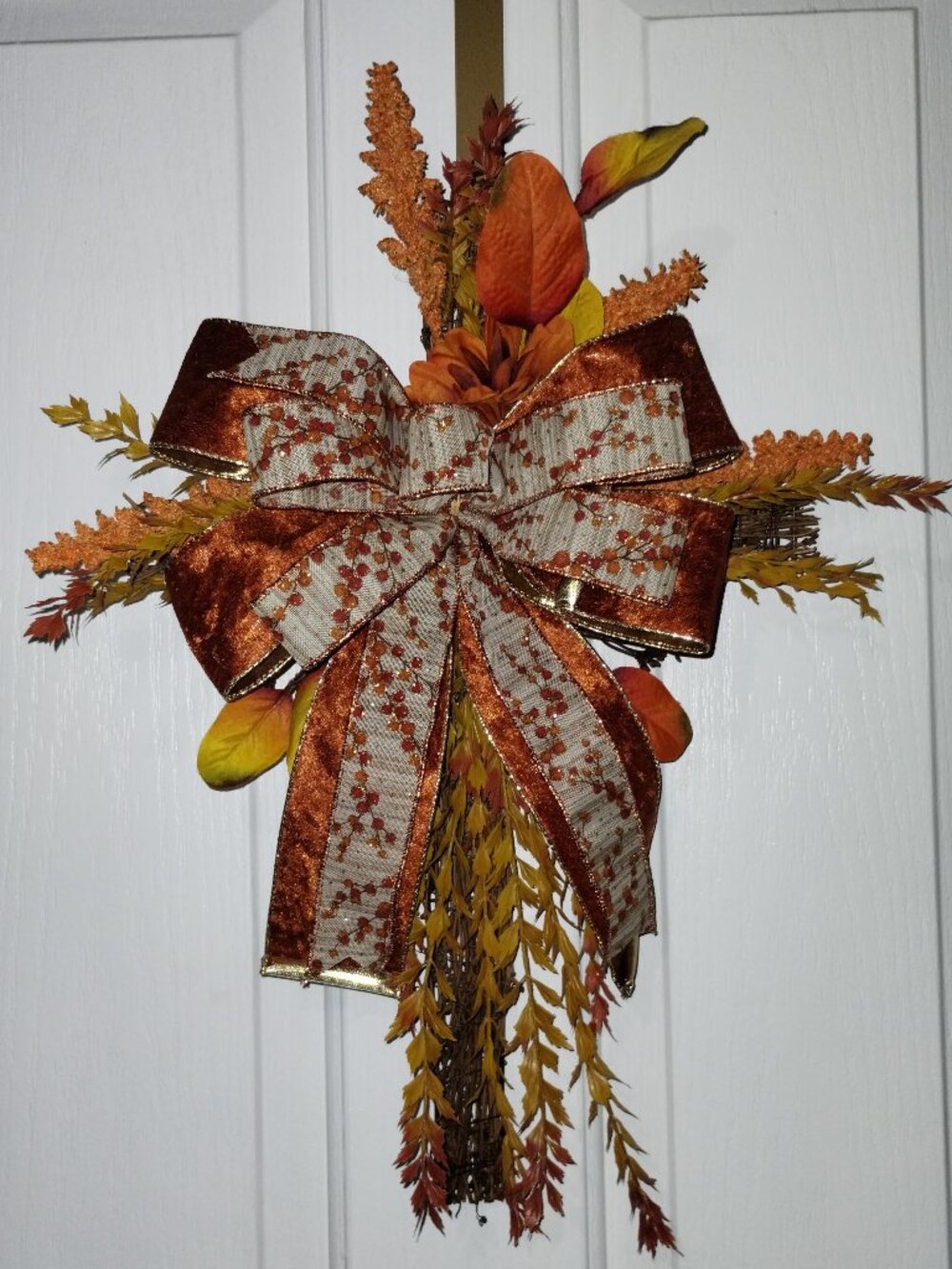 Handmade Fall Cross Wreath